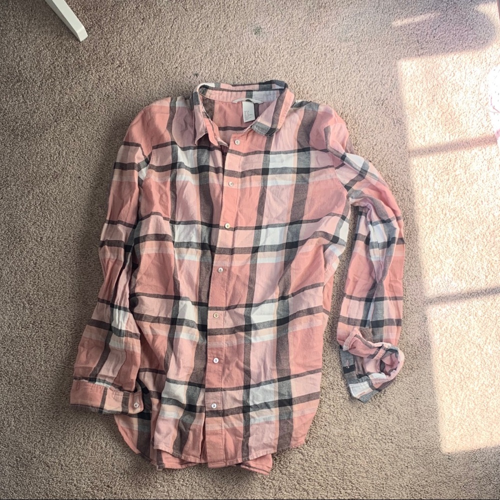 Pink plaid shirt
